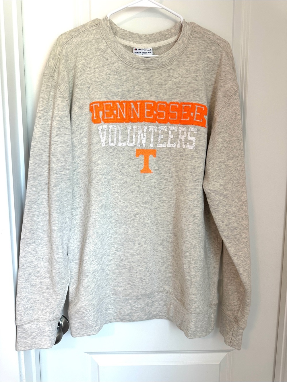 Champion Heather Gray Crewneck Sweatshirt Tennessee Volunteer
